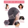 Natural Hair Wig 100% Human Hair Bleached Knots Loose Wave Affordable Clean Hairline 360 HD Lace Wigs With Elastic Band Lwigs180