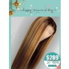 Ombre Highlight Color Brazilian Human Hair Silky Straight 13x4 Undetectable HD Lace Front Wig With Bleached Knots WD08