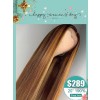 Ombre Highlight Color Brazilian Human Hair Silky Straight 13x4 Undetectable HD Lace Front Wig With Bleached Knots WD08