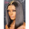 Undetectable Dream Swiss Lace Natural Black Color Short Bob Straight 360 Lace Frontal Wigs Lwigs227