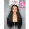 Lwigs Customized 100% Virgin Human Hair Silky Straight 20 Inches 180% Density Glueless 360 HD Lace Wig With Natural Hairline Custom14