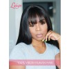 New Arrival Silky Straight Glueless 13x6 Lace Front Human Hair Wigs With Bangs For Black Women Lwigs246