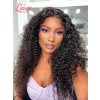 New Fashion Tint Curly Wig With Pre Plucked Hairline Invisible HD Lace Front Wig Brazilian Virgin Human Hair Goals Lwigs101