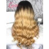 2025 New Hair Trends Undetectable Swiss Lace Ombre Color Wavy Hair 13x6 Lace Front Wig Free Fast Shipping NEW04