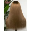 2025 Trends 13x6 Lace Front Pre Plucked Bleached Knots Chestnut Brown Straight Human Hair Black Girl 360 HD Lace Wig NEW11