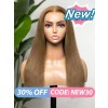 2025 Trends 13x6 Lace Front Pre Plucked Bleached Knots Chestnut Brown Straight Human Hair Black Girl 360 HD Lace Wig NEW11