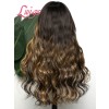 2025 Trends Body Wave Blonde Highlight Ombre Color Long Length Human Hair 360 Lace Wig Undetectable Swiss Lace NEW03