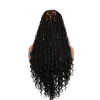 Lwigs Most-Fit Cap 180% Density Invisible Drawstring Real Skinlike HD Full Lace Knotless Long Braided Wig UD03