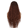 Lwigs Most-Fit Cap Beginner Friendly Pre-Braided 180% Density Ombre Brown Color Knotless HD Full Lace Wig UD05