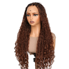 Lwigs Most-Fit Cap Beginner Friendly Pre-Braided 180% Density Ombre Brown Color Knotless HD Full Lace Wig UD05