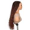 Lwigs Most-Fit Cap Beginner Friendly Pre-Braided 180% Density Ombre Brown Color Knotless HD Full Lace Wig UD05