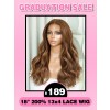 Lwigs Flash Sale Brown Color With Highlights Body Wave 18 Inches 200% Density Clean Hairline 13x4 Lace Front Wig EN04