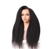 Lwigs Most-Fit Cap Kinky Straight Invisi-Drawstring Flexible Fit HD Lace 360 Glueless Wig With Bleached Knots UD25