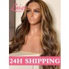 24hrs Shipping Highlight Color HD Lace Wig Body Wave 100% Virgin Human Hair 13x6 Lace Front Wig On Sale With Undetectable HD Lace Single Knots S04
