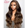 Lwigs Barbie Fashion Sale Single Knots Ombre Brown Color Clean Hairline HD Lace Body Wave 13x6 Lace Front Wigs BA05