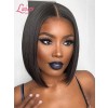Undetectable Dream Swiss Lace Natural Black Color Short Bob Straight 360 Lace Frontal Wigs Lwigs227