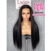 Lwigs Customized 100% Virgin Human Hair Light Yaki Straight 22 Inches 180% Density Bleached Knots Glueless 360 HD Lace Wig Custom13