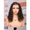 Lwigs Most-Fit Cap Dark Brown Boho Braids Deep Curly Human Hair Skin-Melted HD Full Lace Braided Wig UD10