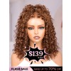 Lwigs Most-Fit Cap Boho Curls Top Braided Wigs Invisible Skinlike HD Lace Short Length Natural Color 5x5 Lace Closure Wigs UD29