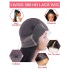 Lwigs Add Length Not Add Price Sale Undetectable HD Lace 16 inch & 18 Inch Human Hair Curly 360 Lace Wigs AD08