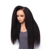 Lwigs Most-Fit Cap Kinky Straight Invisi-Drawstring Flexible Fit HD Lace 360 Glueless Wig With Bleached Knots UD25