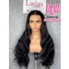 Lwigs Customized 100% Virgin Human Hair Body Wave 22 Inches 180% Density Pre-plucked Natural Hairline Glueless 13x6 Lace Frontal Wig Custom12