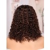 Lwigs Most-Fit Cap Boho Curls Braided Wig Ombre Brown Color Middle Length Bob 5x5 HD Lace Closure Wigs UD18