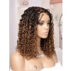 Lwigs Most-Fit Cap #1B#30 Ombre Color Boho Braided Wig Short Length Tiny Knots 5x5 HD Lace Closure Top Braids Wigs UD30