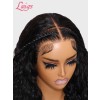 Lwigs New Arrivals Invisible HD Lace Braided Deep Wave Hairstyle Bleached Single Knots 13x6 Lace Front Wig NEW98