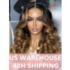 Lwigs New Arrivals Beginner Friendly 180% Density Ombre Highlight Color Human Hair Body Wave 360 HD Lace Wig NEW49