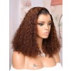 Lwigs Most-Fit Cap M-Shape Realistic Hairline Ombre Brown Color Curly 11x6 Skin Melted HD Lace Front Wigs UD16