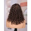 Lwigs Most-Fit Cap Dark Brown Boho Braids Deep Curly Human Hair Skin-Melted HD Full Lace Braided Wig UD10