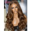 Lwigs New Arrivals Undetectable HD Dream Swiss Lace Brown Color 100% Virgin Human Hair Body Wave 360 Lace Wigs NEW34