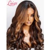 Lwigs New Arrivals Wear Go 8x6 Dream 007 Lace Pre-Plucked Hairline Ombre Highlight Body Wave One Step Install Air Wig PR08