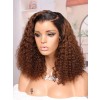 Lwigs Most-Fit Cap M-Shape Realistic Hairline Ombre Brown Color Curly 11x6 Skin Melted HD Lace Front Wigs UD16