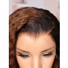 Lwigs Most-Fit Cap M-Shape Realistic Hairline Ombre Brown Color Curly 11x6 Skin Melted HD Lace Front Wigs UD16
