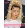 Ombre 613 Blonde Color Curly Bob Hair Style Transparent Lace T1b/613 Brazilian Virgin Human Hair 13x4 Lace Front Wigs Lwigs36