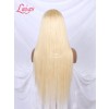   613# Blonde Color Silky Straight 130 Density Glueless 13x4 Transparent Lace Human Hair Wigs With Baby Hair LWigs71