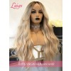 Ash Blonde Color Undetectable HD 13x4 Lace Front Wig Virgin Human Hair Natural Wavy Brown Hair Pre Plucked Hairline Lwigs336