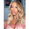 Ash Blonde Color Undetectable HD 13x4 Lace Front Wig Virgin Human Hair Natural Wavy Brown Hair Pre Plucked Hairline Lwigs336