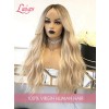 Ash Blonde Color Undetectable HD 13x4 Lace Front Wig Virgin Human Hair Natural Wavy Brown Hair Pre Plucked Hairline Lwigs336