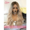 Ash Blonde Color Undetectable HD 13x4 Lace Front Wig Virgin Human Hair Natural Wavy Brown Hair Pre Plucked Hairline Lwigs336