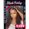 Lwigs Black Friday Special Bleached Knots Brown Color Wavy Curly Style 22 Inches 150% Density 13x6 HD Lace Front Wig BS06