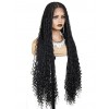New-in Boho Twist Braided Wigs HD Full Lace Human Hair Knotless Braids Wig With Curly Ends Blended Lace Wigs Lwigs403