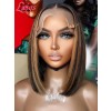 Lwigs New Arrivals Middle Part Highlight Color Easy Install Bob Hairstyle 360 Invisible HD Lace Wigs For Black Women NEW59