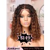 Lwigs 2025 Black Friday Special Most-Fit Cap #1B/#30 Ombre Color Boho Braided Wig Tiny Knots 5x5 HD Lace Closure Top Braids Wigs UD30