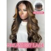 Lwigs New Arrivals Breathable Cap Glueless 7x6 Dream 007 Lace Highlight Color Wavy Hair With Bleached Invisible Knots PR02