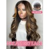 Lwigs New Arrivals Breathable Cap Glueless 8x6 Dream 007 Lace Highlight Color Wavy Hair With Bleached Invisible Knots PR02