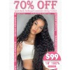 Lwigs Summer Special Beginner Friendly Curly 18 Inches 180% Density Natural Black Color Bleached Knots 360 Lace Wig TS08