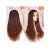 Lwigs Most-Fit Cap Ombre Brown Tiny Knots 180% Density Side Part HD Full Lace Knotless Long Braided Wig UD21